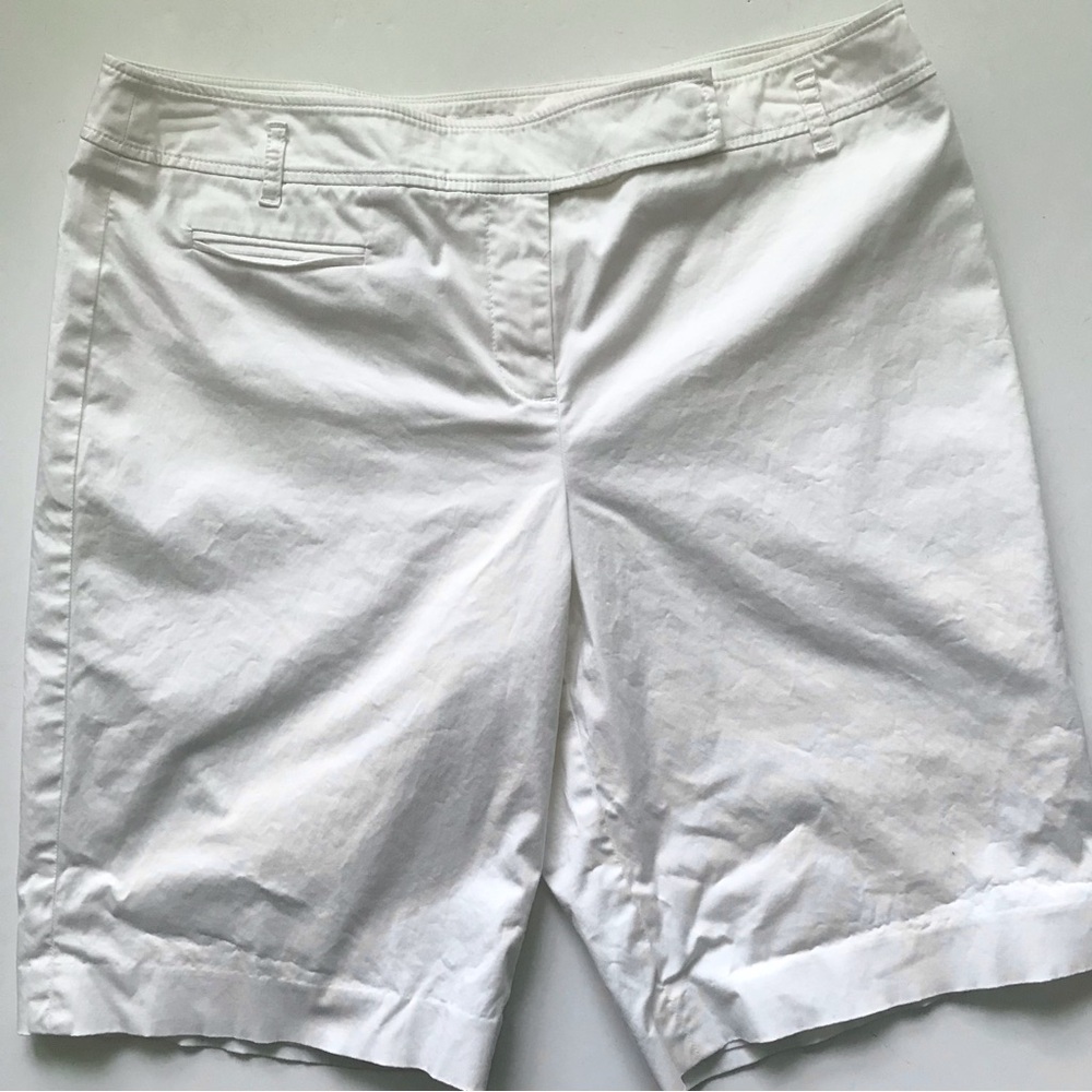 Women’s White Classic Bermuda Shorts